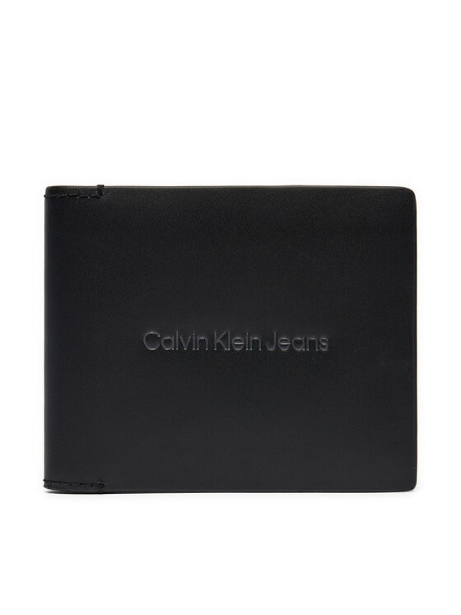 Calvin Klein Jeans Duży Portfel Męski Logo Print Bifold Id K50K512063 Czarny