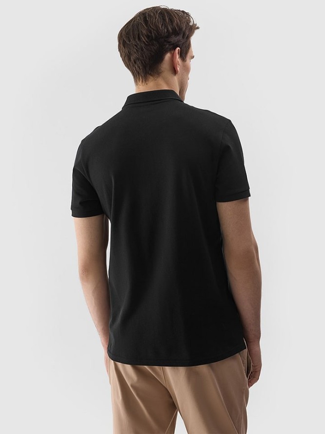 4F Koszulka polo w kolorze czarnym rozmiar: S