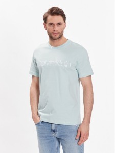 Calvin Klein T-Shirt Front Logo K10K103078 Zielony Regular Fit