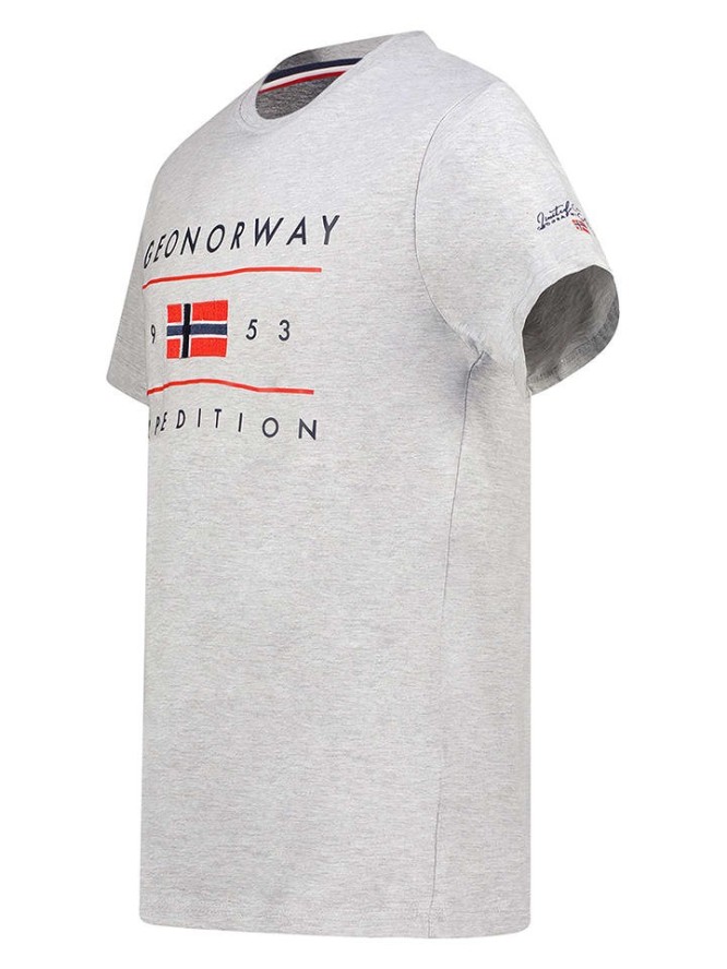 Geographical Norway Koszulka w kolorze szarym rozmiar: S