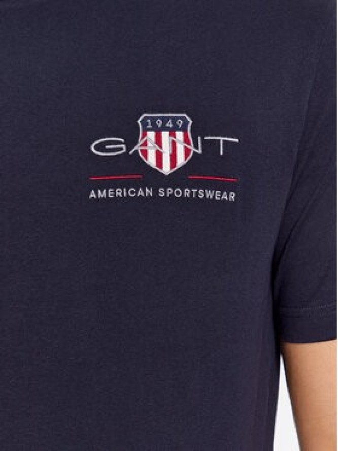Gant T-Shirt Reg Archive Shield Emb Ss 2067004 Granatowy Regular Fit
