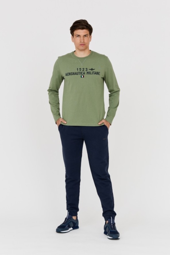 AERONAUTICA MILITARE Longsleeve zielony męski