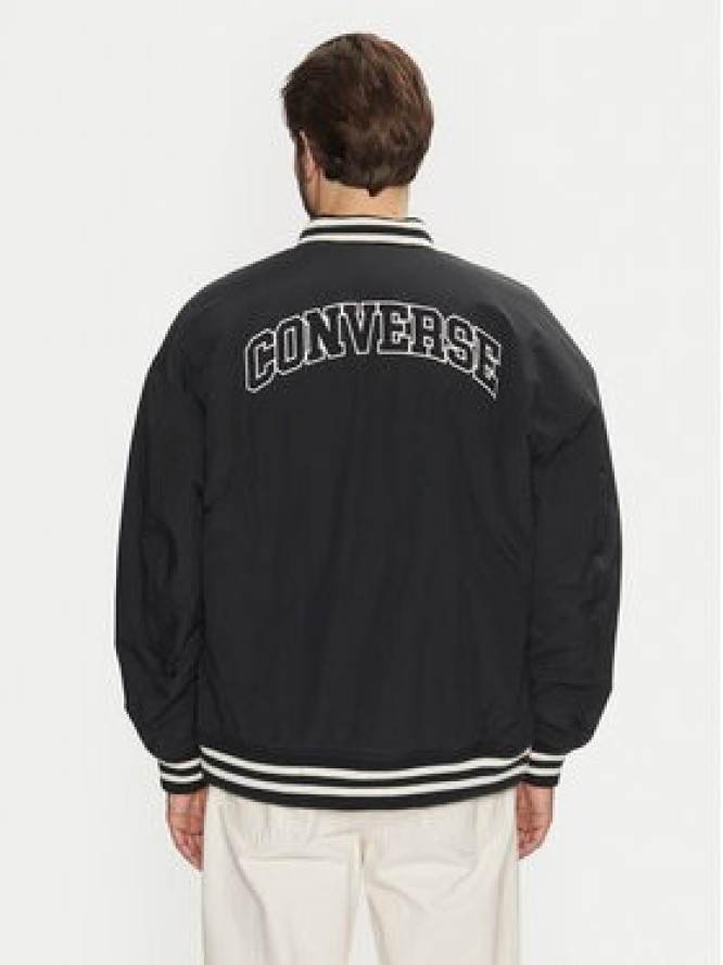 Converse Kurtka bomber Varsity 10026976-A01 Czarny Regular Fit