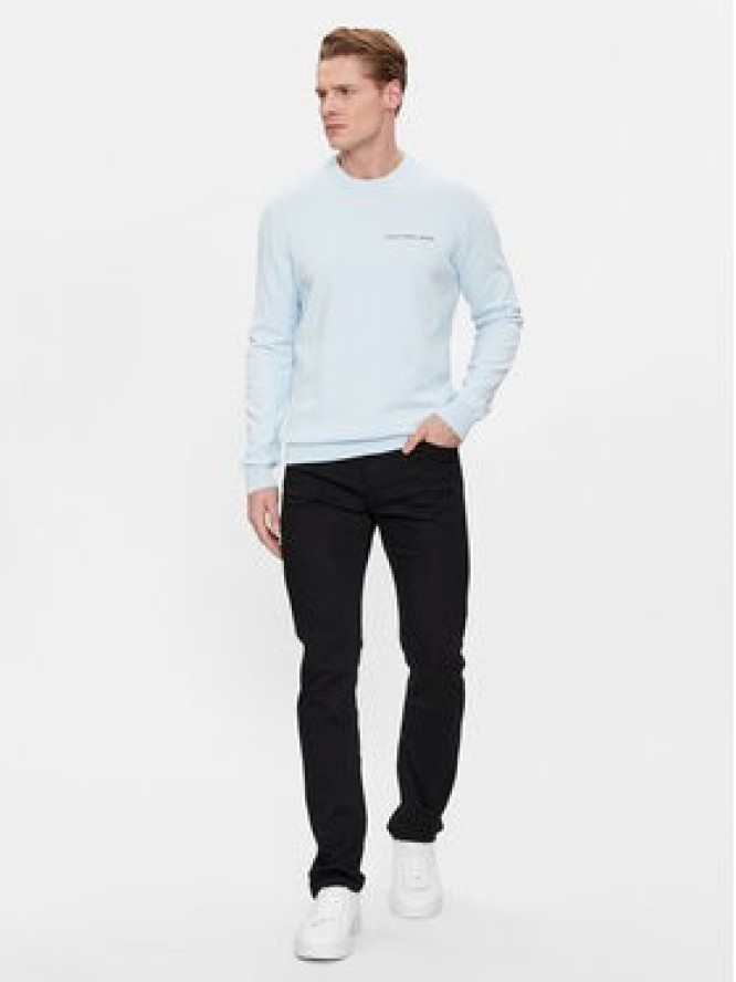 Calvin Klein Jeans Sweter Institutional Essentials Sweater J30J324974 Błękitny Regular Fit