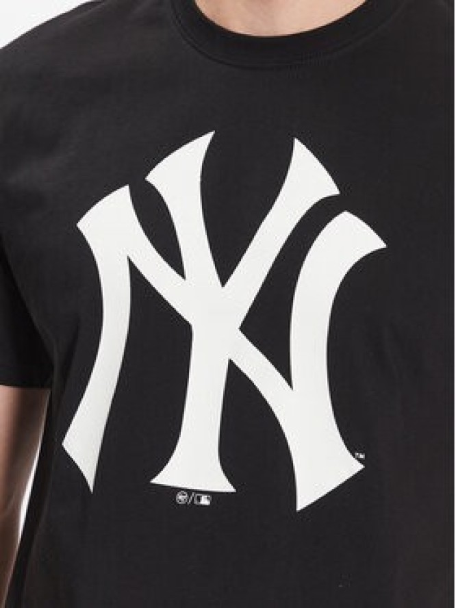 47 Brand T-Shirt MLB New York Yankees Imprint 47 Echo Tee BB017TEMIME544088JK Czarny Regular Fit