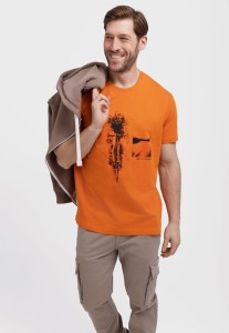 T-shirt bawełniany, Comfort Fit, T-ROADBIKE