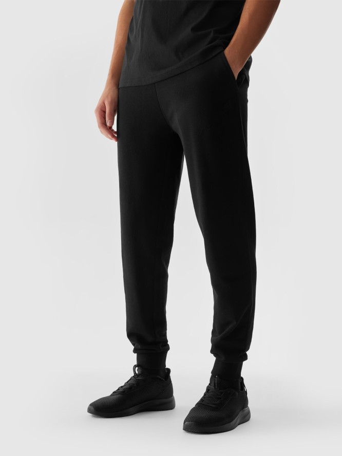 Spodnie dresowe joggery męskie - czarne