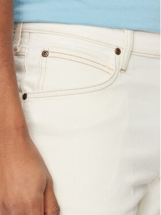 Lee Szorty jeansowe 5 Pocket 112349236 Écru Regular Fit