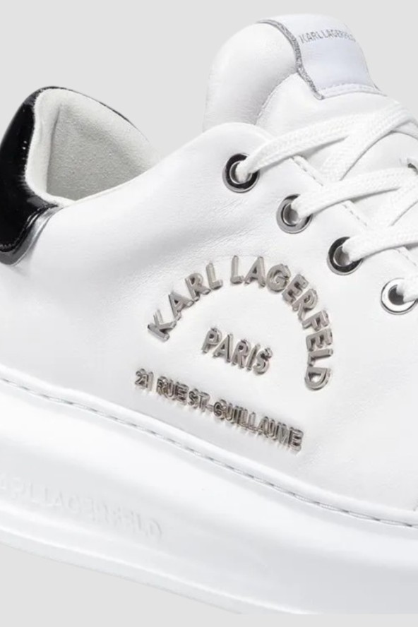 KARL LAGERFELD Białe sneakersy męskie KAPRI MENS Metal Maison Karl