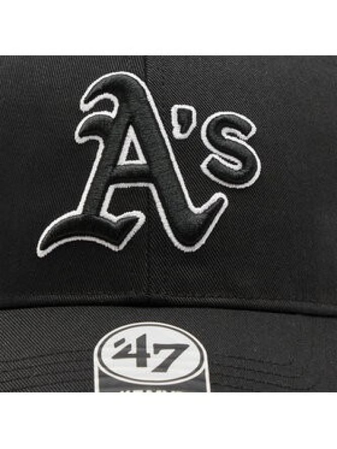 47 Brand Czapka z daszkiem Mlb Oakland Athletics Branson BRANS18CTP Czarny