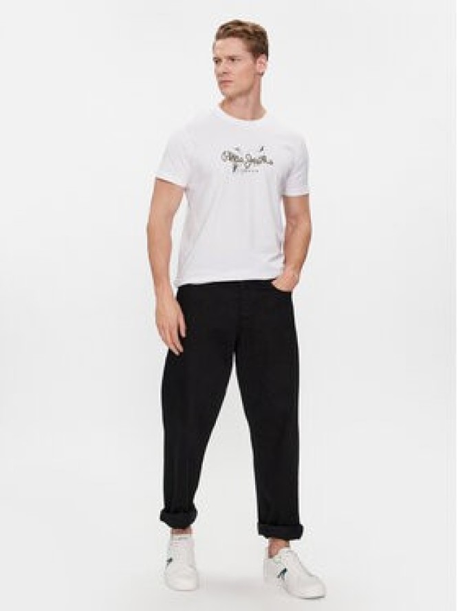 Pepe Jeans T-Shirt Count PM509208 Biały Slim Fit
