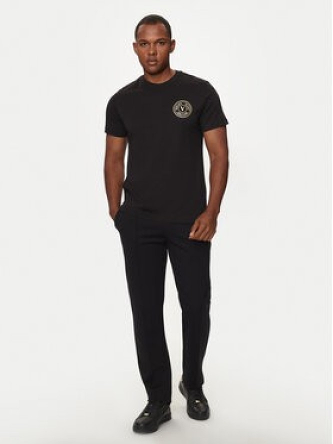 Versace Jeans Couture T-Shirt 76GAHT02 Czarny Regular Fit