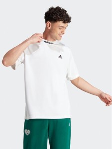 adidas T-Shirt HY1285 Biały Loose Fit