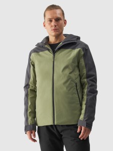 4F Kurtka narciarska membrana 5000 męska - oliwkowa/khaki XXL