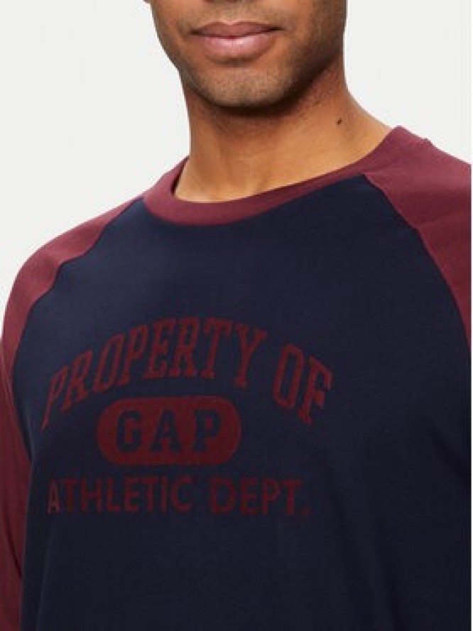 Gap Longsleeve 765764-02 Granatowy Regular Fit