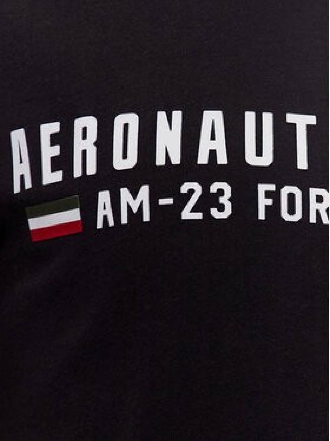 Aeronautica Militare T-Shirt 231TS1942J538 Czarny Regular Fit