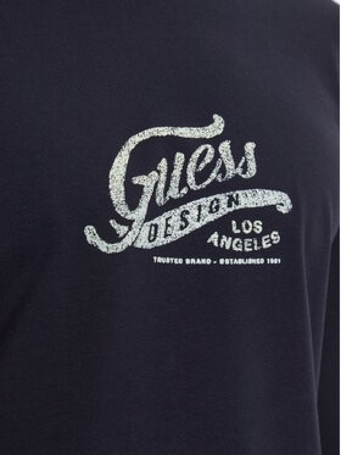 Guess Longsleeve M3YI29 J1314 Granatowy Slim Fit