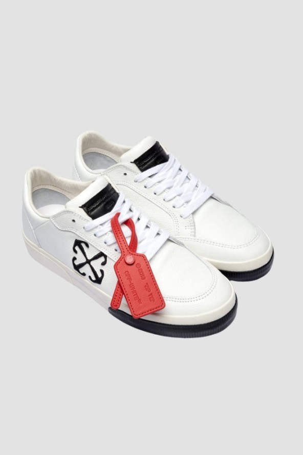 OFF-WHITE Białe sneakersy New Low Vulcanized Leather