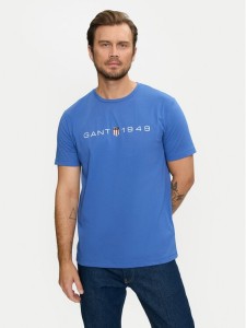 Gant T-Shirt Graphic 2003242 Niebieski Regular Fit