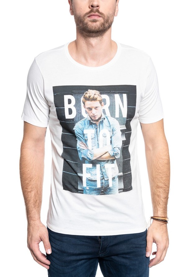 LEE T SHIRT PHOTO TEE WHITE CANVAS L60QEPRR