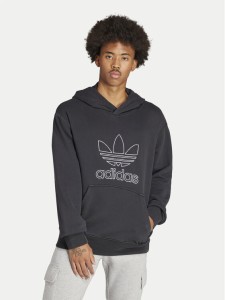 adidas Bluza adicolor Outline Trefoil IU2373 Czarny Loose Fit