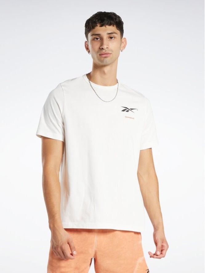 Reebok T-Shirt Reebok Basketball Court Top T-Shirt HN5804 Biały Relaxed Fit