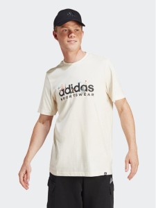 adidas T-Shirt Landscape IM8305 Beżowy Regular Fit