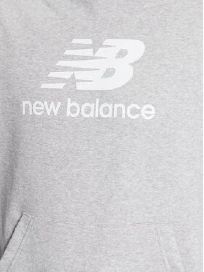 New Balance Bluza MT31537 Szary Relaxed Fit