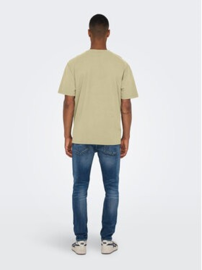 Only & Sons T-Shirt Fred 22022532 Beżowy Relaxed Fit