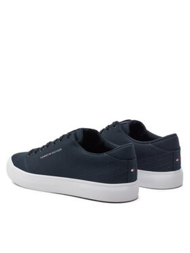 Tommy Hilfiger Tenisówki Th Hi Vulc Low Canvas FM0FM04882 Granatowy