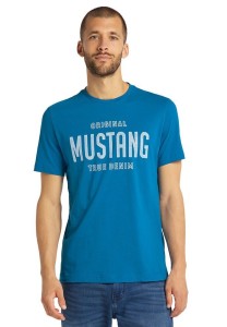 MUSTANG TSHIRT Alex C Print MYKONOS BLUE MYKONOS BLUE 1009519 5320