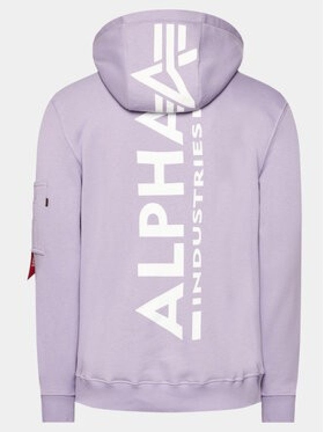 Alpha Industries Bluza Back Print 178318 Fioletowy Regular Fit