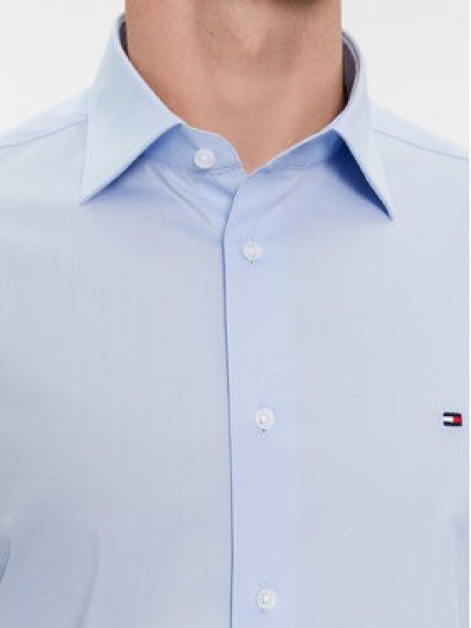 Tommy Hilfiger Koszula Cl Flex Poplin Rf Shirt MW0MW31219 Błękitny Regular Fit