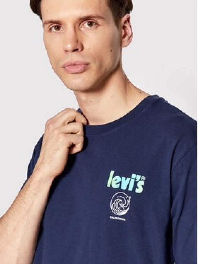 Levi's® T-Shirt Surf Club 16143-0625 Granatowy Relaxed Fit
