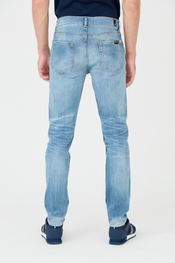 7 FOR ALL MANKIND Niebieskie jeansy Slimmy Tapered