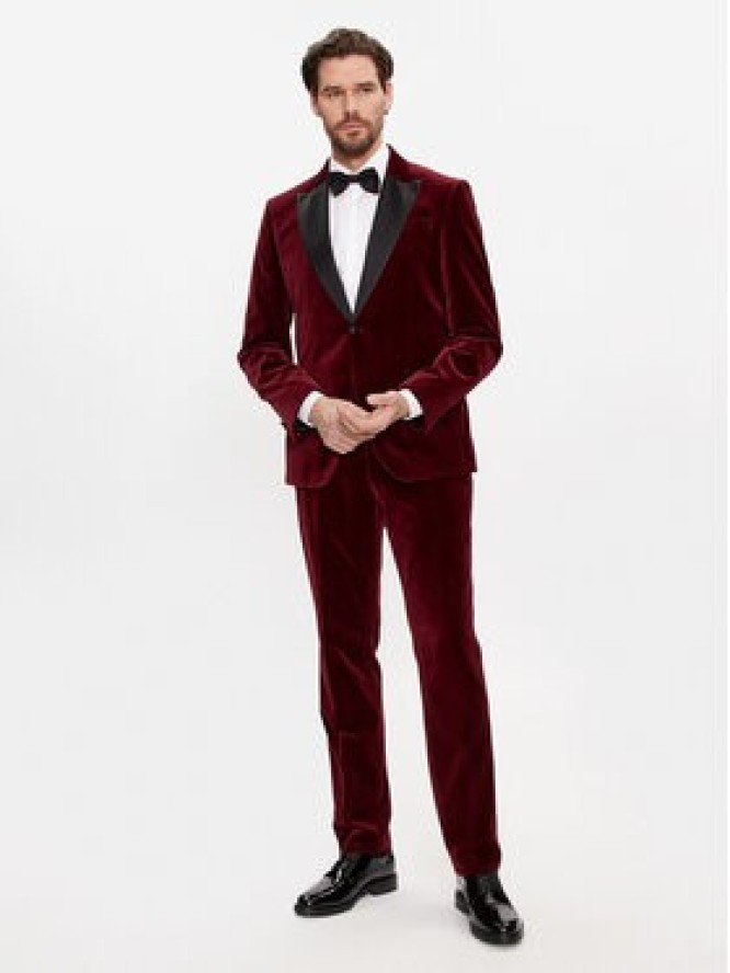 Boss Marynarka H-Hutson-Tux-231 50484709 Czerwony Slim Fit