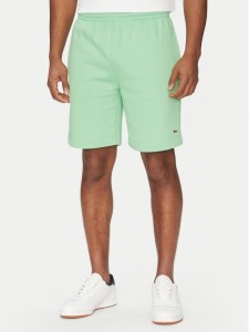 Lacoste Szorty sportowe GH9627 Zielony Regular Fit