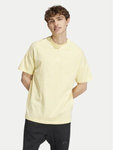 adidas T-Shirt ALL SZN IY4141 Żółty Loose Fit