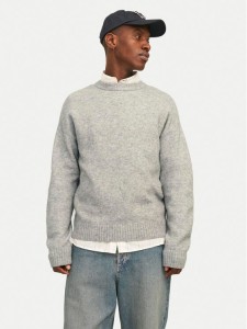 Jack&Jones Sweter Rollie 12215468 Szary Relaxed Fit