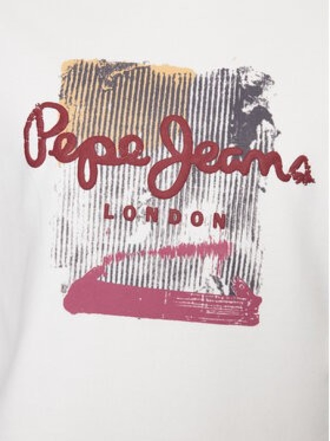 Pepe Jeans Bluza Melbourne Sweat PM582483 Biały Regular Fit