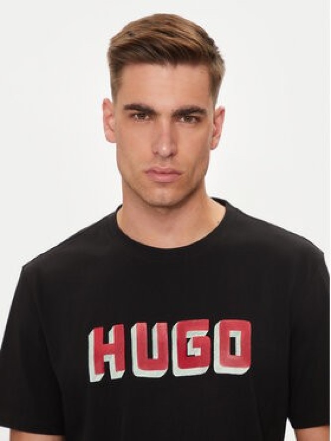 Hugo T-Shirt Daqerio 50516624 Czarny Regular Fit