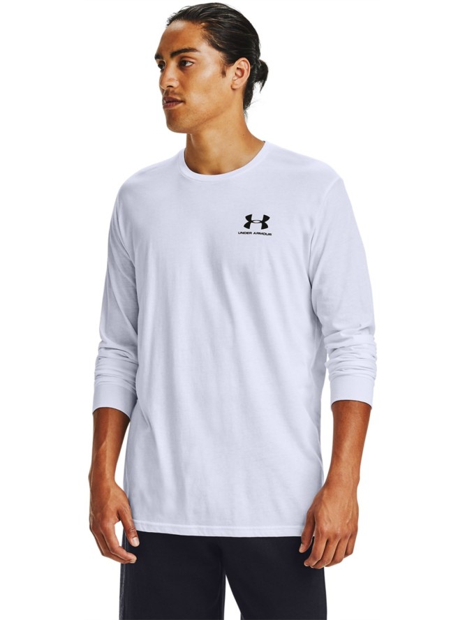 Longsleeve męski Under Armour UA Sportstyle Left Chest Ls - biały