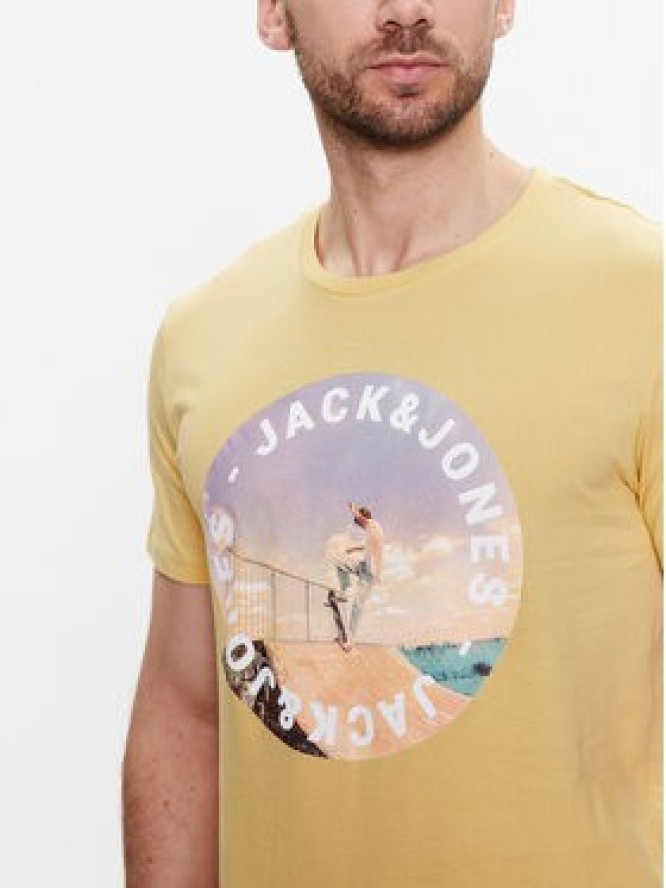 Jack&Jones T-Shirt Gem 12221007 Żółty Regular Fit