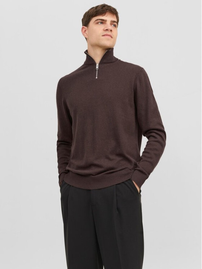 Jack&Jones Sweter 12189339 Brązowy Regular Fit