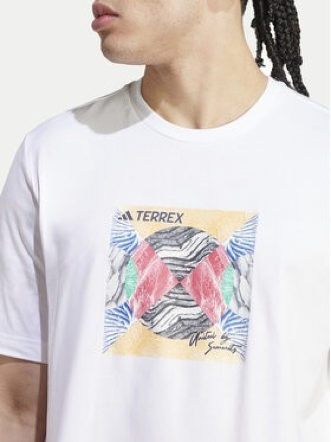 adidas T-Shirt Terrex Graphic United By Summits IM8366 Biały Regular Fit