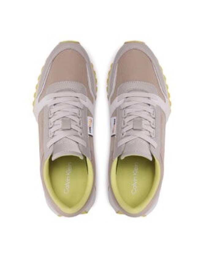 Calvin Klein Sneakersy Low Top Lace Up Mix New HM0HM00926 Beżowy