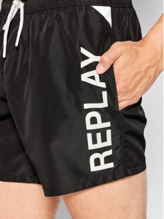 Replay Szorty kąpielowe LM1098.000.82972R Czarny Regular Fit