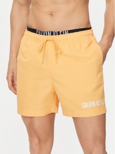 Calvin Klein Swimwear Szorty kąpielowe KM0KM00992 Pomarańczowy Regular Fit