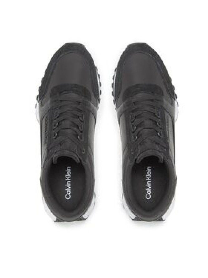 Calvin Klein Sneakersy Low Top Lace Up Mix HM0HM00853 Czarny