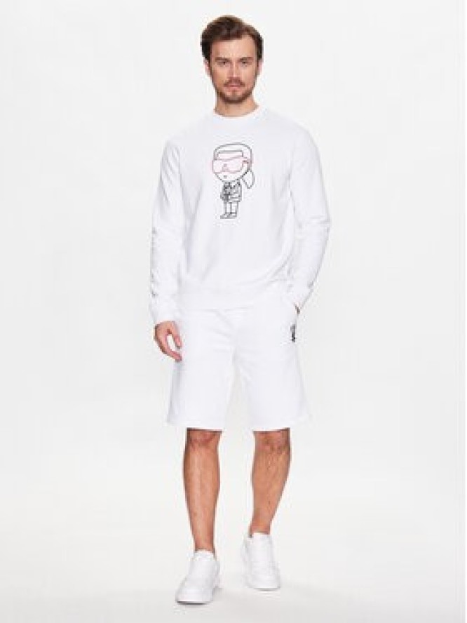 KARL LAGERFELD Szorty sportowe 705423 532900 Biały Regular Fit